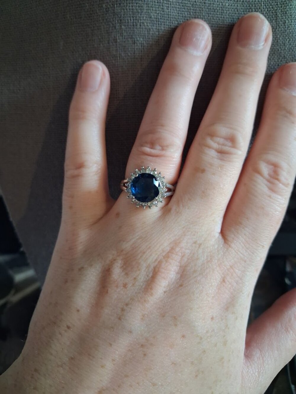 Blue stoned ring